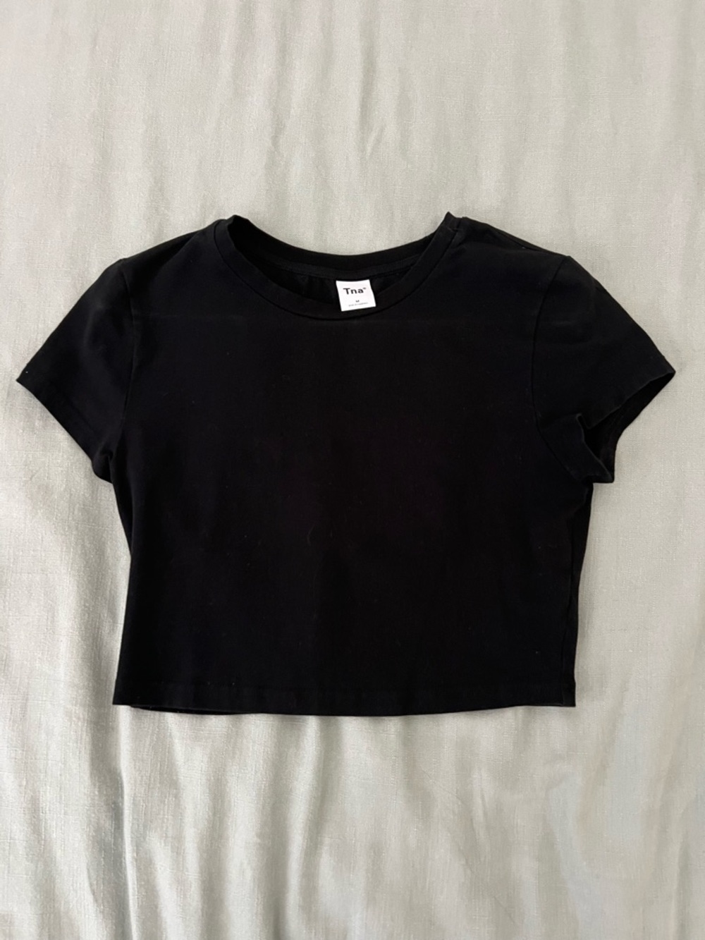 TNA Aritzia Black Cropped Tee